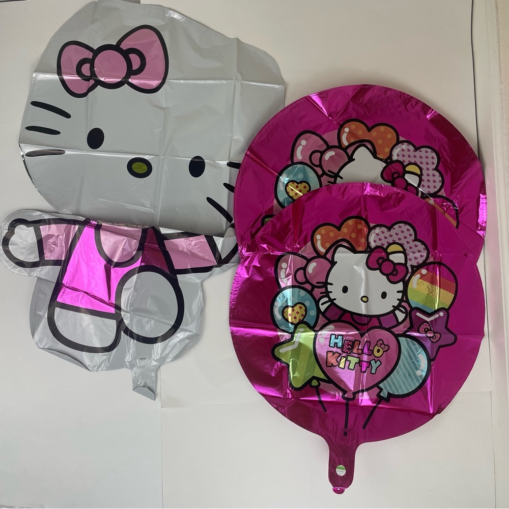 Hello Kitty Birthday Party Decor Set 51pcs Pink Banner Balloons Tablecloth - Picture 12 of 12